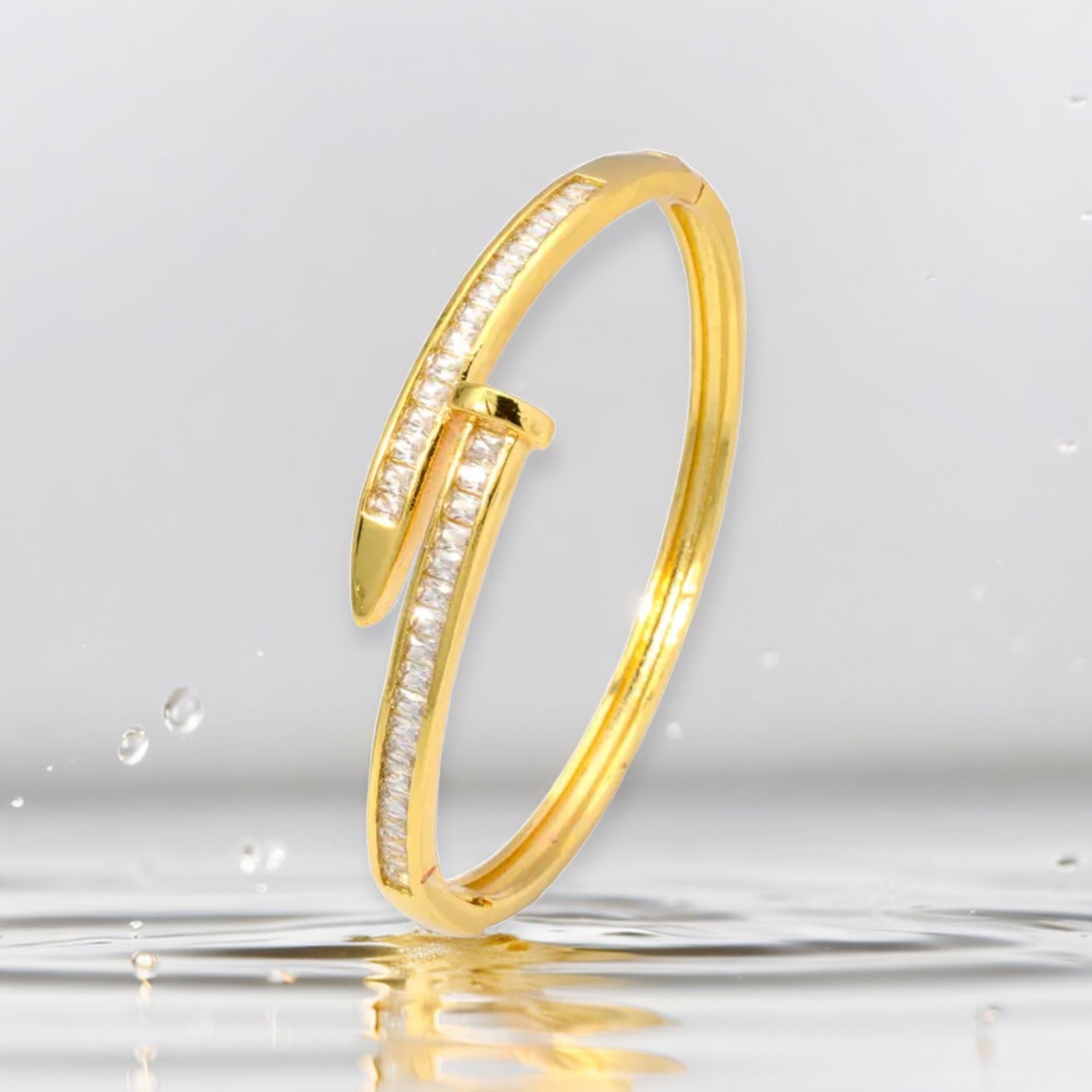 Lana Armreifen Gold/ Zirkoniasteine