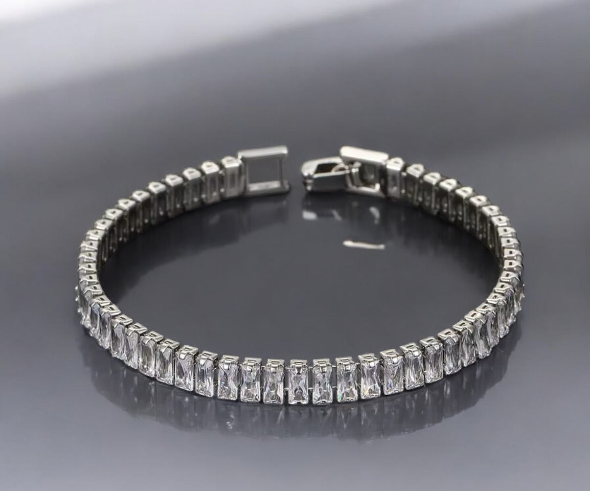 Aurola Armreifen Silber/ Strass