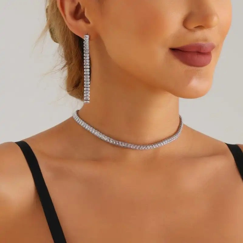Spica Halskette Diamanten Silber
